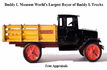 America's #1 Buyer of Buddy L Toys Buddy L Museum buying vintage pressed steel toys, Japanese space toys, vintage Geman tin cars, early American cast iron toys and more. Free toy appraisals